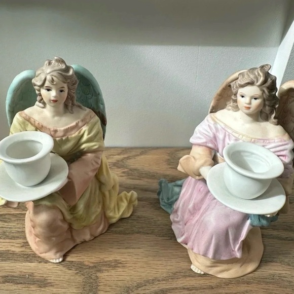 Victorian 1982 MANN
Milano Porcelain
Figurine/Candle Holders angels home decor - Picture 3 of 5